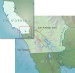 Mapa de la Falla de San Andrés, California (Foto: Nature)